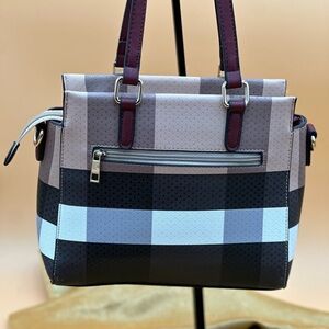 COPY - Unbranded Double Handle Shoulder Bag Black Cream Tan Polyurethane